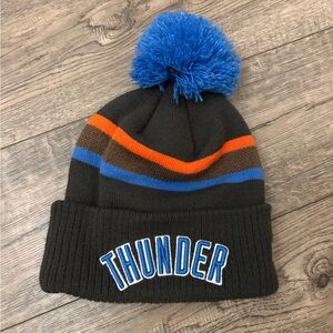 Oklahoma Thunder NBA Youth Pom-Pom Beanie New!